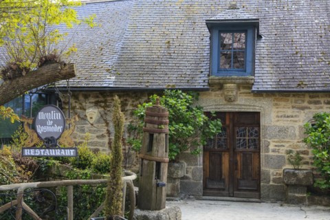 Artists' village of Pont-Aven in the Cornouaille at the beginning of the estuary of the river Aven into the Atlantic Ocean