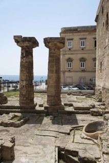 Columns of the 6th century Temple of Neptune Taranto
