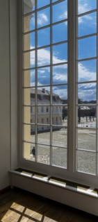 Floor window in the upper round hall