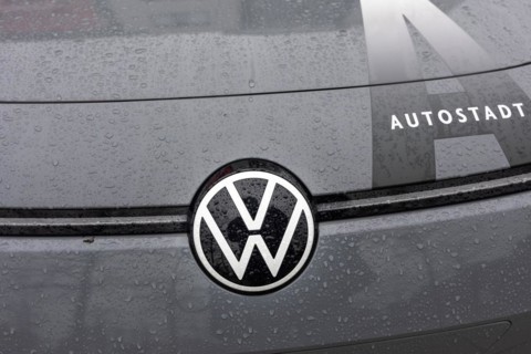 The logo of the car manufacturer Volkswagen