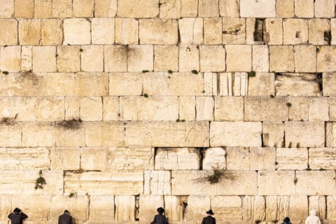 View of the Wailing Wall in the Old City of Jerusalem