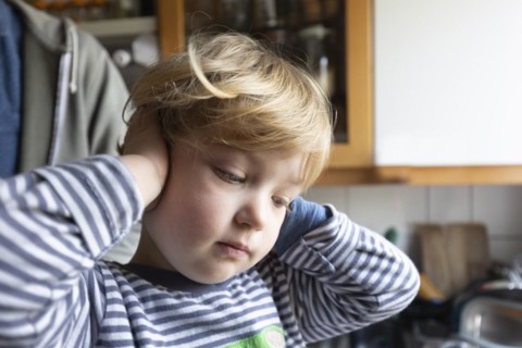 Subject: Toddler covers her ears