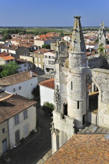 View from the Gothic church Eglise Saint-Martin de Saint-Martin-de-Re on the island Ile de Re