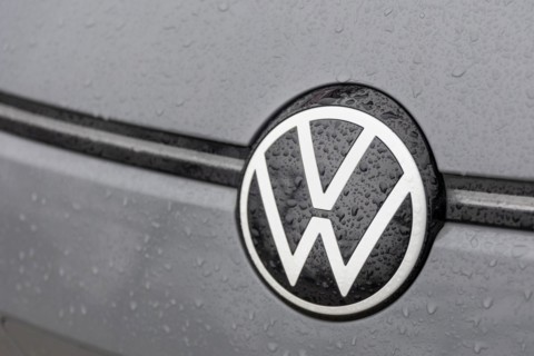 The logo of the car manufacturer Volkswagen