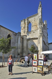 The Gothic church Eglise Saint-Martin de Saint-Martin-de-Re on the island Ile de Re