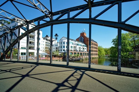 Koenneritz Bridge on the River Weisse Elster