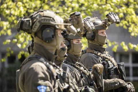 Members of the special unit Zentrale Unterstuetzungsgruppe Zoll