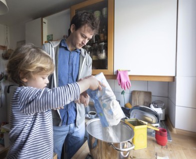 Topic: Toddler helps with cooking