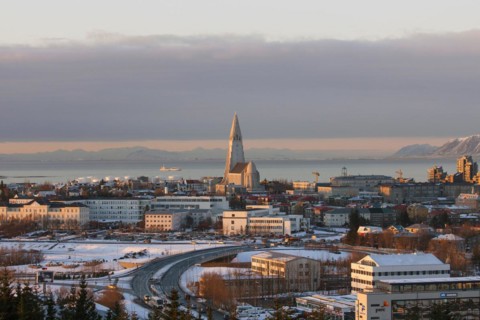 View over the Lutheran Hallgrimskirkja