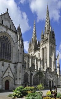 The Gothic Quimper cathedral