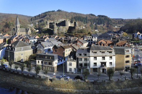 La Roche-en-Ardenne and medieval castle along the river Ourthe