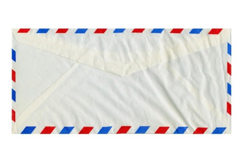 Airmail letter envelope isolated