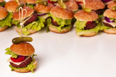 Small vegetarian hamburger