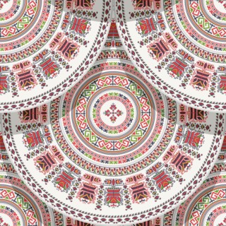 Traditional Bulgrarian embroidery seamless pattern