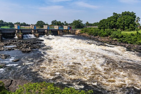 Rapids on the Tshopo river