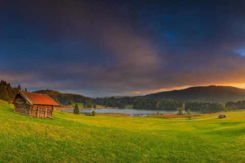 Sunset at Wagenbruechsee