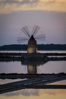 Windmill at sunset