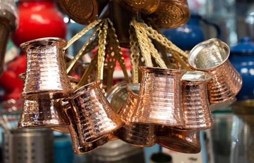 Turkish coffee pots made in a traditional style