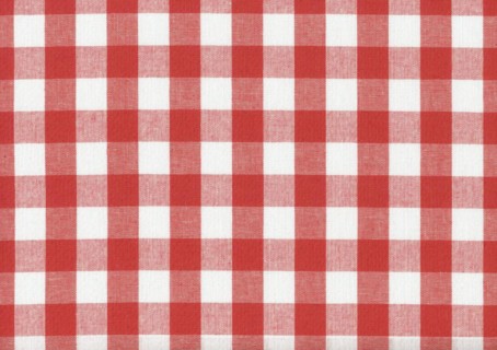 Chequered red cotton fabric texture