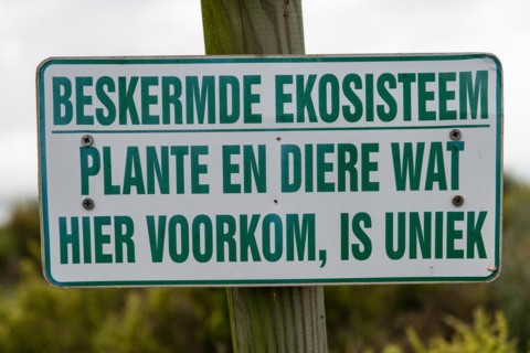 Reference to a protected ecosystem with unique flora and fauna