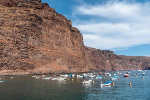De Vueltas beach in Valle Gran Rey village on La Gomera