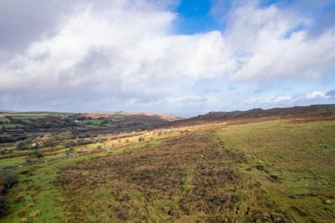 View over Emsworthy Mire from a drone