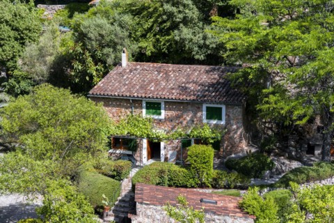 Mountain village Valldemossa with typical stone houses
