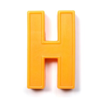 Magnetic uppercase letter H