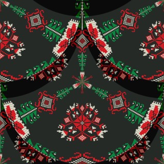 Romanian embroidery seamless pattern vector design