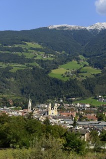 Bressanone in the Valle Isarco at the back Plose from the hamlet Untereben