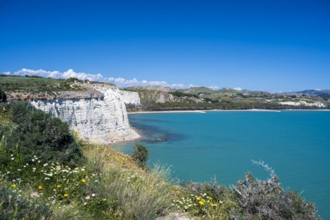 Chalk cliffs at Capo Bianco