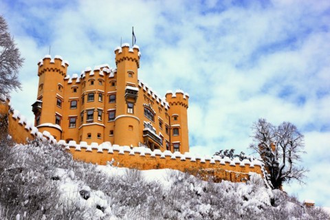 Hohenschwangau Castle in winter