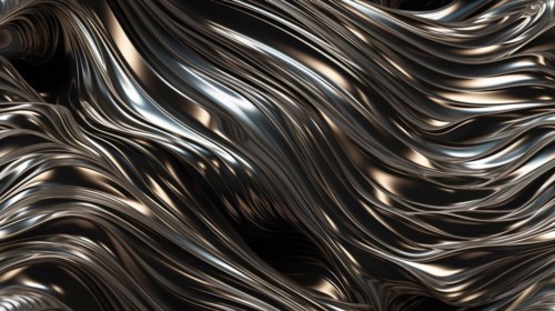 Seamless tile of metalic wavy abstract background