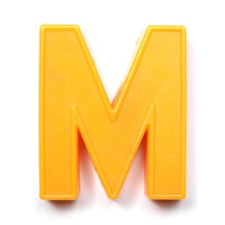 Magnetic uppercase letter M