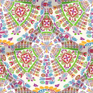 Seamless pattern design inspired by traditional Hungarian embroidery