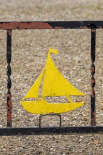 Sailboat in a fence