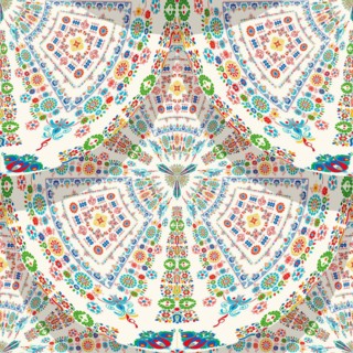 Seamless pattern design inspired by traditional Hungarian embroidery