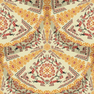 Romanian embroidery seamless pattern vector design