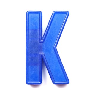 Magnetic uppercase letter K