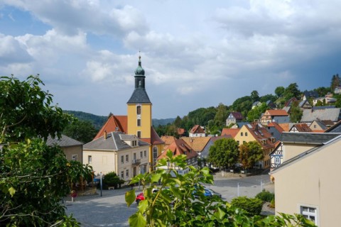 View over the market place of Hohnstein