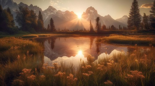 Tranquil mountain