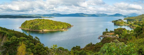 View from Observation Rock to Iona Island and Golden Bay