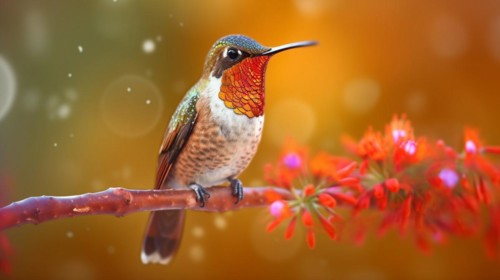 The beautiful endangered rufous hummingbird