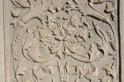 Ottoman marble stone carving art in floral patterns