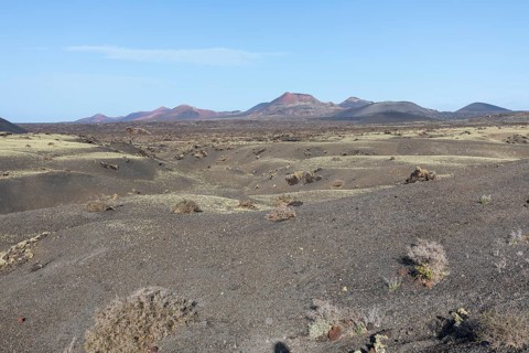 Mountain range with volcanoes around Montana del Senalo