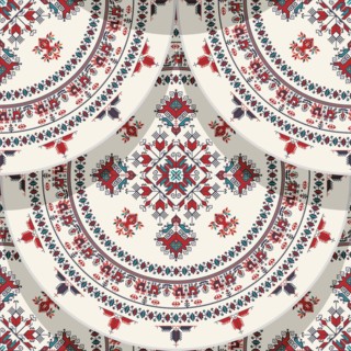 Traditional Bulgrarian embroidery seamless pattern