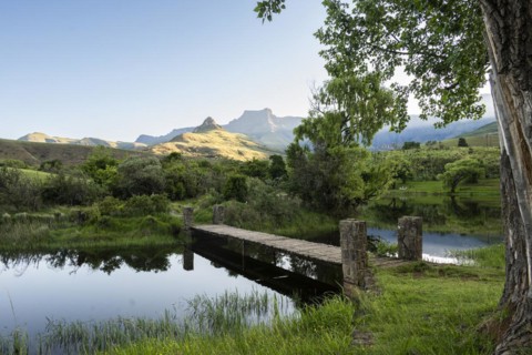 Amphitheatre with footbridge