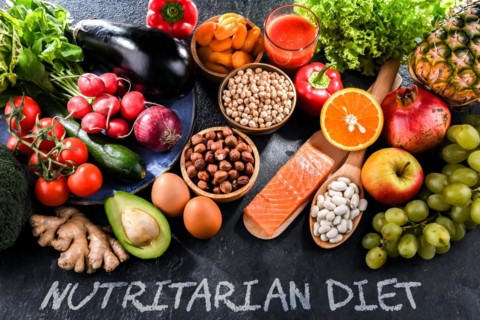 Food products representing the nutritarian diet which may improve overall health status