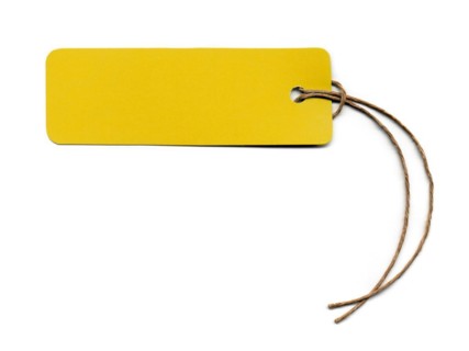 Tag label isolated