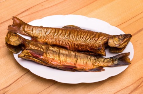 Two smoked fish